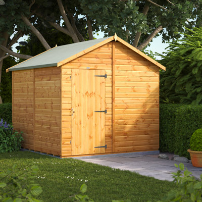 Powersheds 8 x 8ft Timber Tongue & Groove Windowless Apex Garden Shed