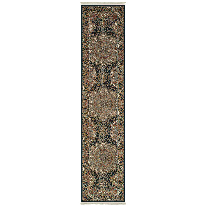 Knepp Power Loom Beige/Brown Area Rug, Runner 2'3" x 10'