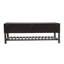 Banc de rangement avec support métallique