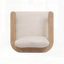 Fauteuil club d'extérieur en bois d'acacia avec coussins hydrofuges, parfait pour la détente sur le patio, le jardin et le balcon