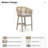 Bayou Breeze Counter Bar Stools Chair Set Of 2, Modern Aluminum Wicker Bar Chair Indoor And Outdoor-199190226