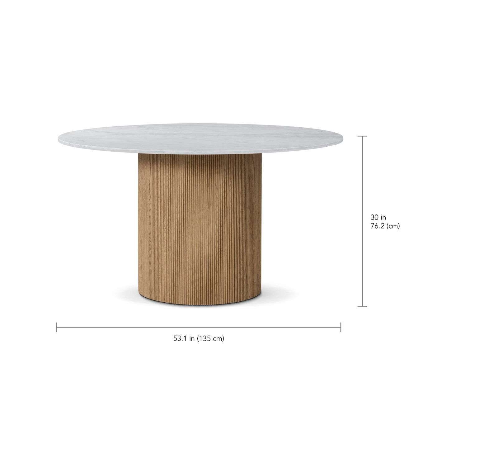 Sinclaire 53.15'' Dining Table, Natural