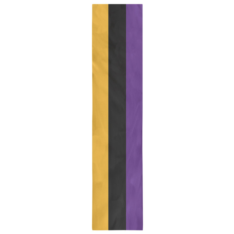 Los Angeles LA Basketball Table Runner, 72" L x 16" W, Gold/Black/Purple, Cotton Twill