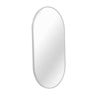 Silver 20 X 33 Inch Metal Oval  Mirror