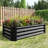 Black Rectangle Metal Raised Planter For Flowers, Material, - Rust Vegetables And Herbs, Black, & Long Term Use-107314641-107314653