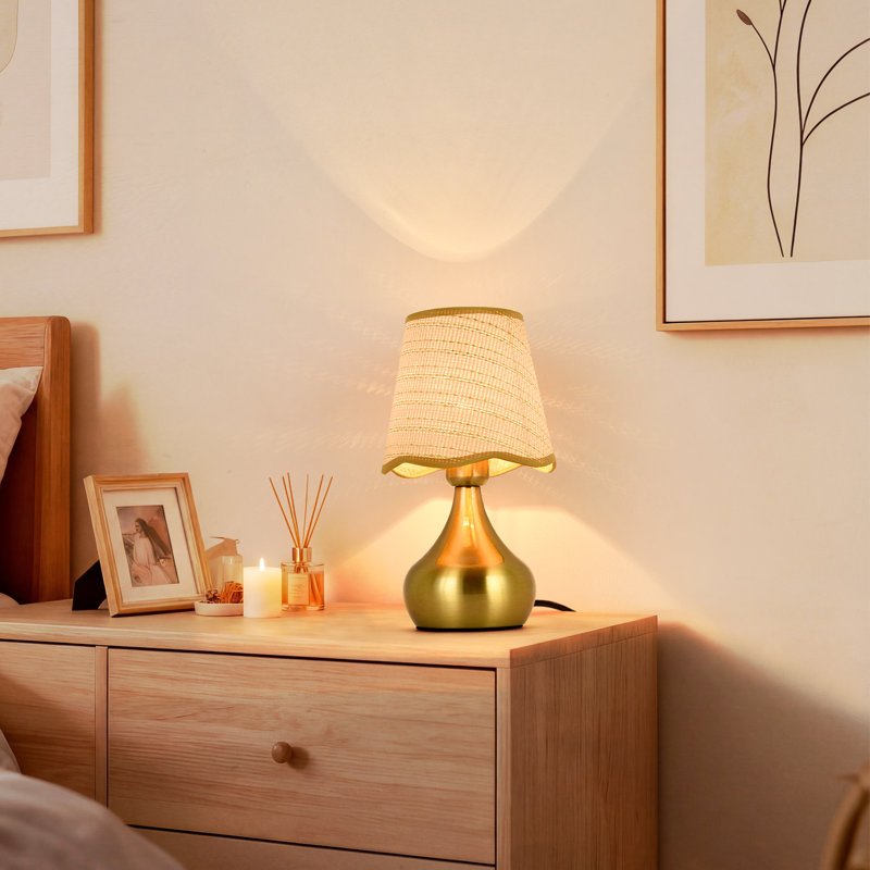 13'' Minimal Accent Table Lamp, Antique Brass