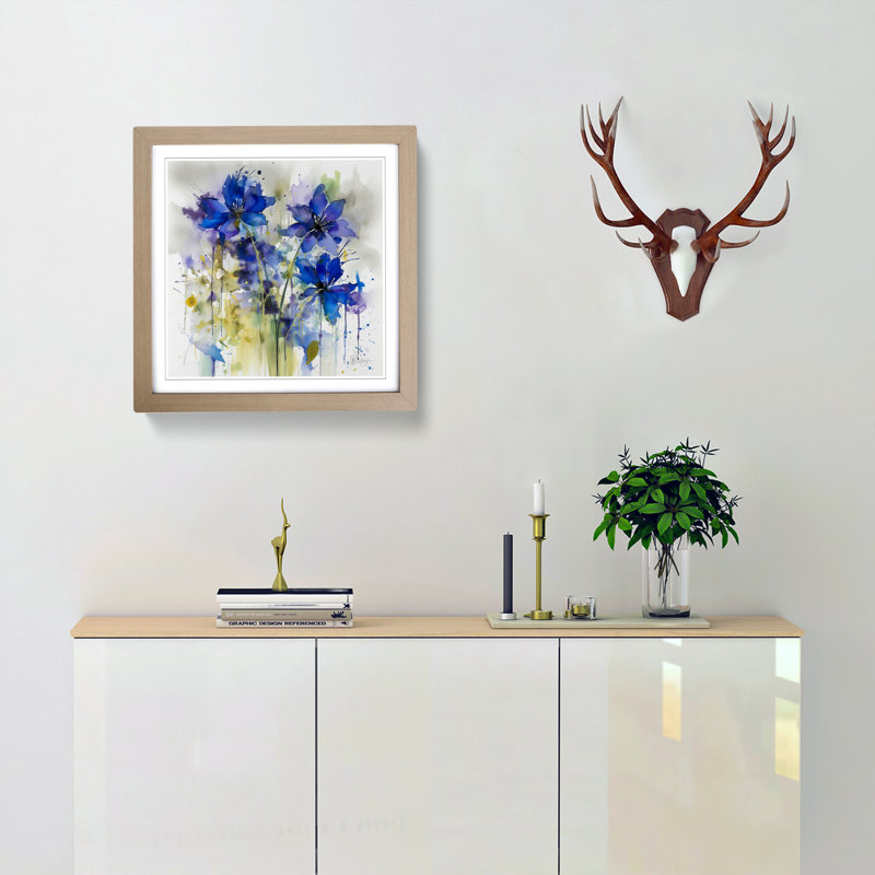 Single Picture Frame Print on Wood, Oak