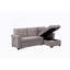 Canapé-lit modulaire réversible gris clair Ashlyn