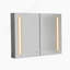 40 po L 30 po x H 30 po Grande armoire à pharmacie rectangulaire en aluminium à fixation en surface avec miroir