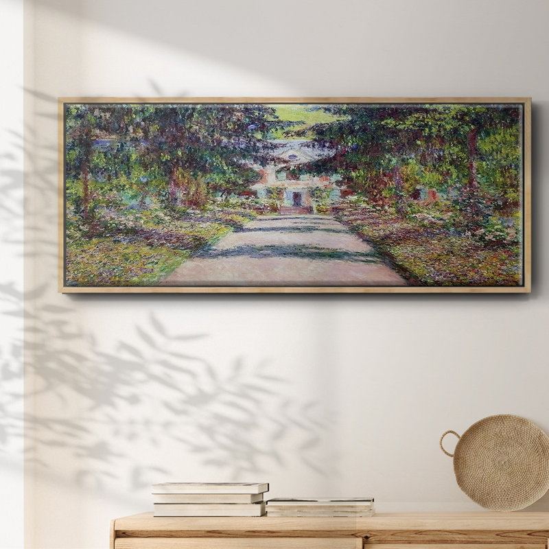 Sentier dans le jardin de Monet à Giverny, 1900 - toile encadrée