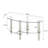Transparent Oval Glass Coffee Table, Modern Table, 3-Layer Glass Table