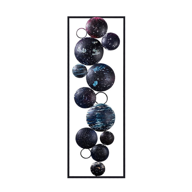 Hand-Painted Decorative Metal Wall Accessory, 35.4 x 12.6 inches | 100% Metal, Thickness: 0.06 inches | Easy Wall Mounting with Back Hook | Unique Color Variations for a Personalized Touch | Perfect for Home Décor