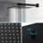 12 Inch Square Dual Shower Head Wall Mounted Matte Black System, - Scald Balanced, 360 Adjustable Rainfall Shower, Handheld For Custom Use With Balanced Valve, Experience, Rotation, And Adaptable