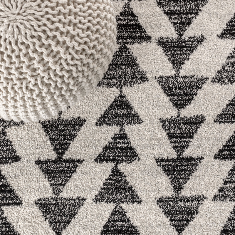 Tapis crème / noir Farnham, Rectangle 12 pi x 15 pi
