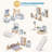 Wooden Doll House with 29 Pieces of Furniture and Enchanting Illumination