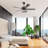 Modern 52" Double-Sided 5-Blade LED Ceiling Fan With Remote Control-723689347