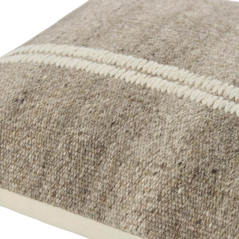 Jundah Accent Pillow, Light Brown, Square 20", Pillow Cover Only - No Insert