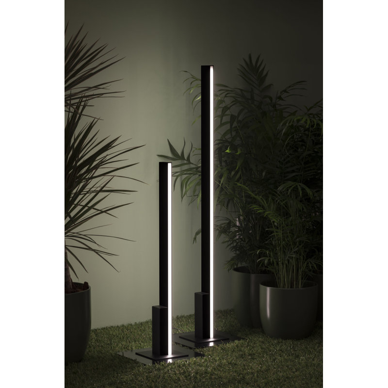 Fly Outdoor Floor Lamp, Black, 23.8" H x 4.7" W x 4.7" D, 8 W