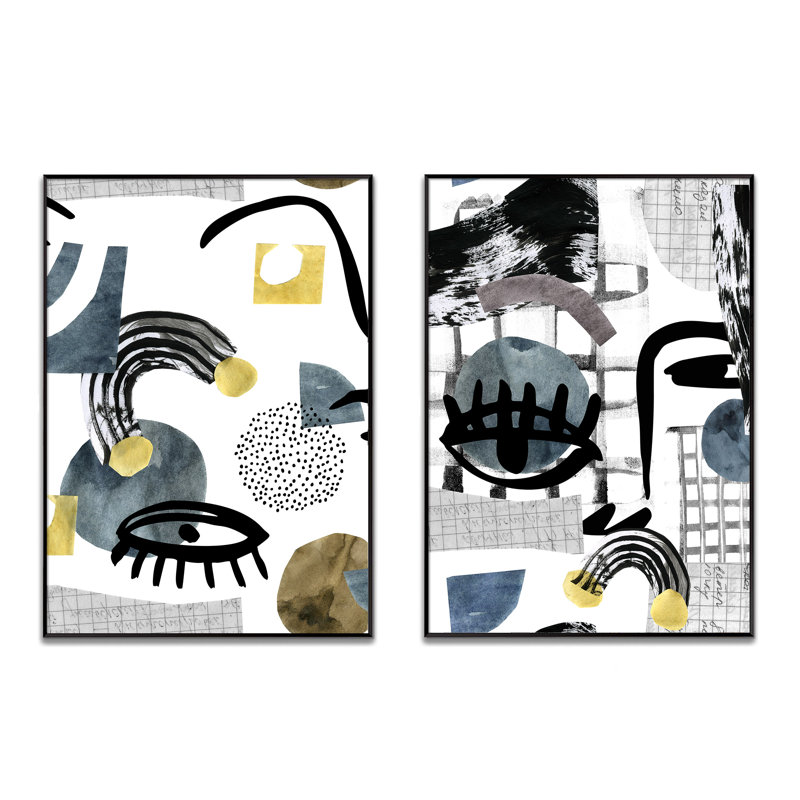 2 Piece Single Picture Frame Painting Set on MDF