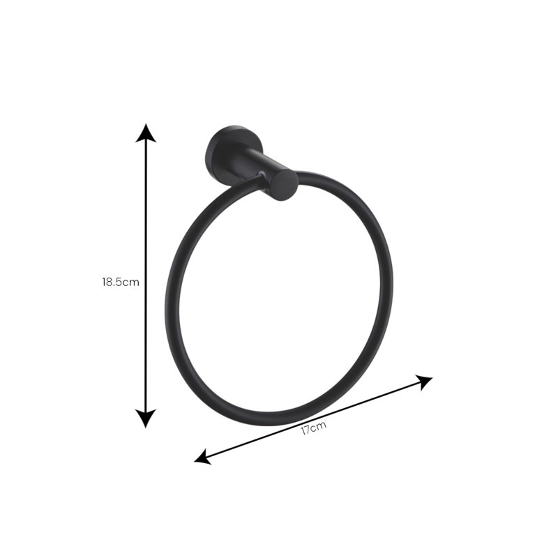 Abhainn Towel Ring, Black