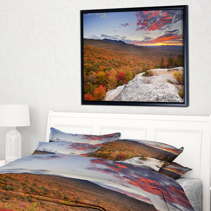 «Endless Forêts in Fall Foliage», reproduction de photo sur toile tendue encadrée, H 12 po x l 20 po x P 1 po, Cadre flottant