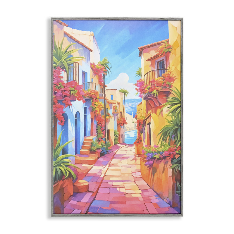 Art méditerranéen encadré par Giclée par Andrea Haase, Estampe numérique Farmhouse, H 18 po x l 12 po