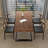 Brown Rectangular Solid Wood Dining Table-522666659