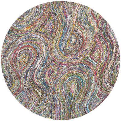 Hanningt Hand Tufted Cotton Abstract Rug