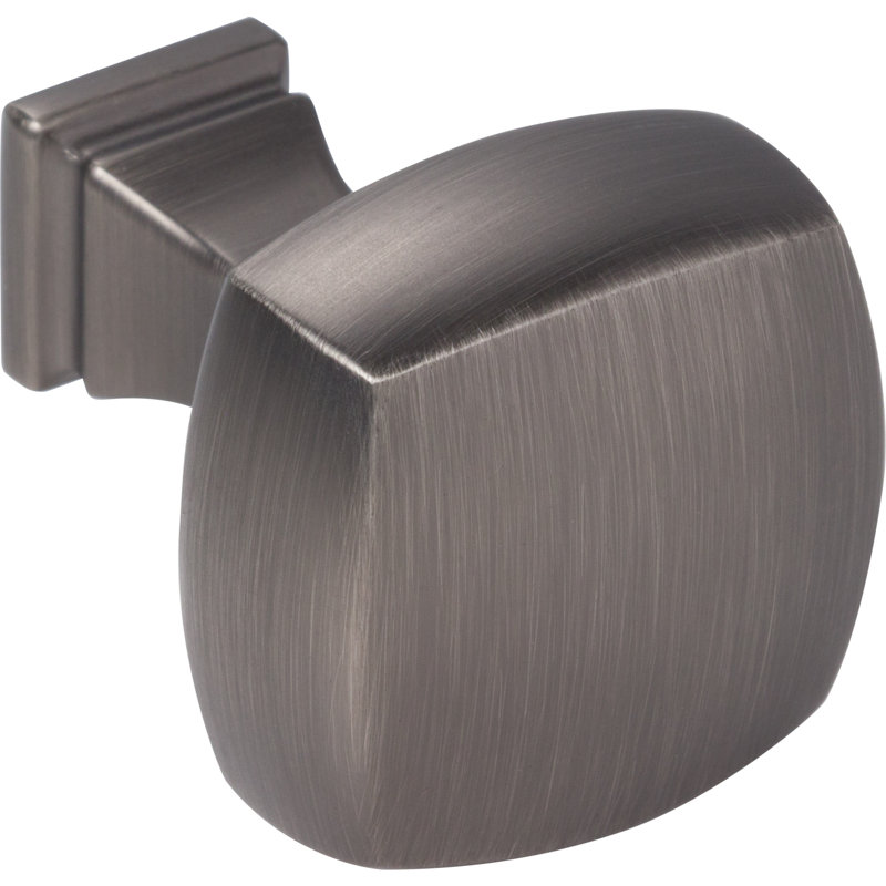 Audrey Square Knob, Brushed Pewter