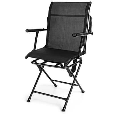 Chaise de chasse pliante Arlmont & Co. avec cadre pivotant en acier à 360 °