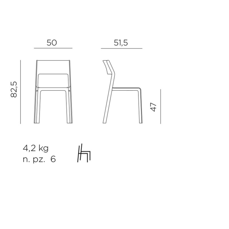 Trill Outdoor Dining Side Chair, Agave