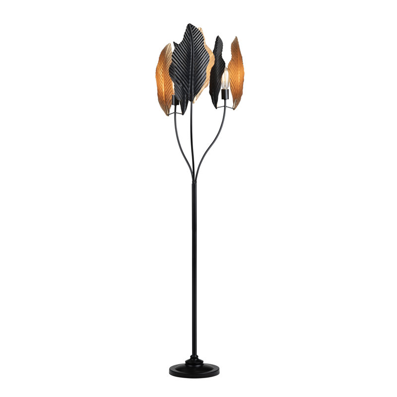 66.25"H Metal Floor Lamp With Metal Shade