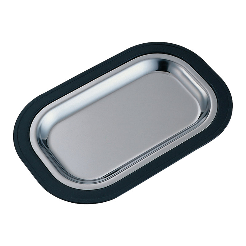 Service Ideas Stainless Steel Platter, 1.5" H x 8" W x 8" L