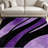 1PC Purple and Black Abstract Swirl Striped area rugs for Living Room, Soft and Comfortable, Suitable for all seasons, easy-to-maintain, machine washable Indoor floor mat, Under Table Farmhouse suitable for Dining Table, Coffee Table, Bedroom,-129131817