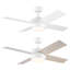 Ventilateur de plafond à DEL intégré 44 po avec pales en ABS blanc