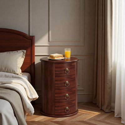 Wood Bedside Table,Side Table,Round End Table