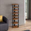 8 Pair Shoe Rack Narrow Industrial Rustic Brown Hallway Living Room Furniture