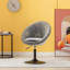 Fauteuil d'appoint pivotant en velours Pilcher-2065442073