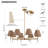 8-brown rattan woven adjustable iron pendant light
