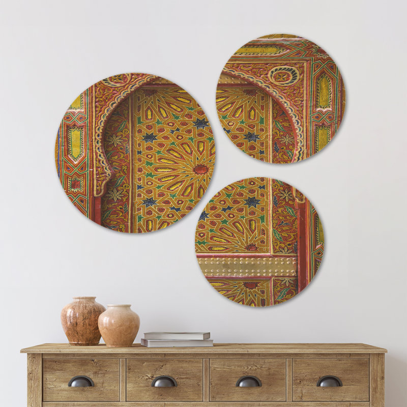 Ensemble de 3 cercles en bois Designart