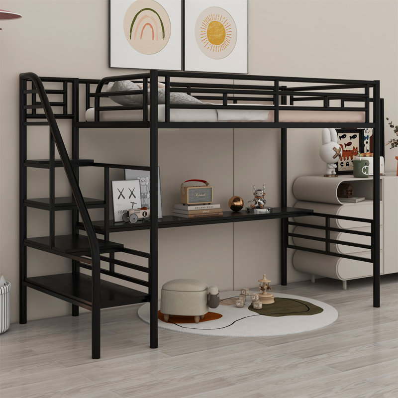 Bachand Twin Steel Loft Bed by Isabelle and Max