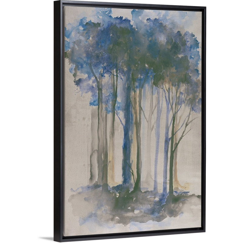 «Stand in View II», peinture sur toile, H 19,7 po x l 13,7 po x P 1,75 po, Cadre flottant noir