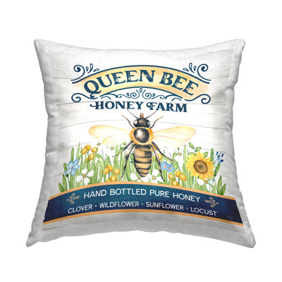 Coussin Queen Bee Honey Farm