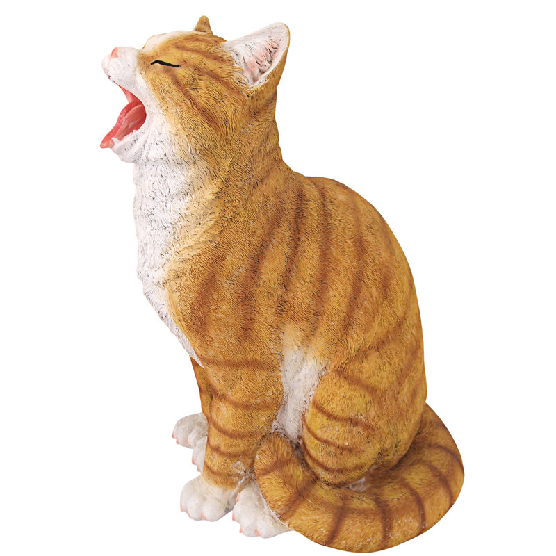 Lazy Daze Kitty Yawning Cat Statue