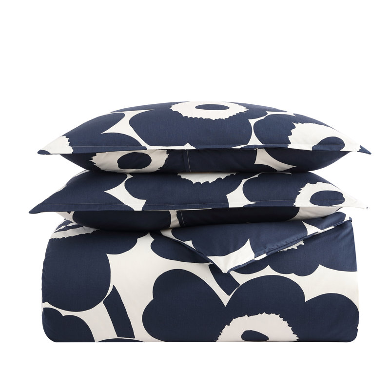 Indigo Blue Cotton Reversible Full Comforter Set