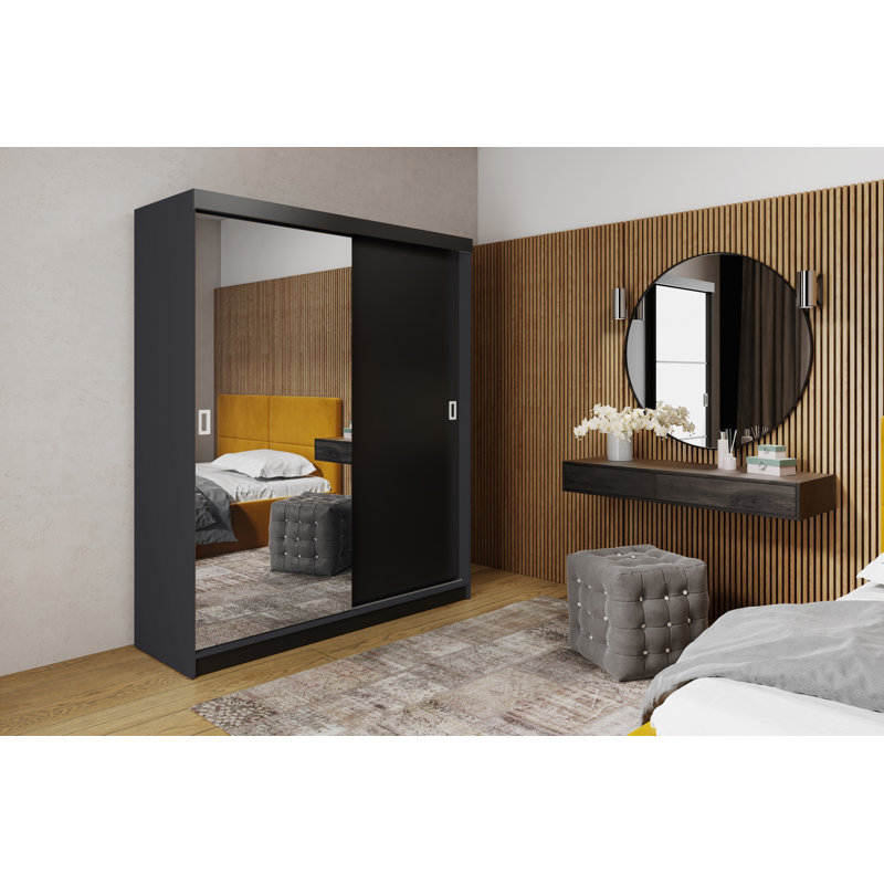Wittenberg 2 Door Wardrobe, Black
