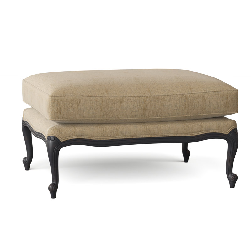 St. Helena Ottoman, Espresso, Filigree Ivory