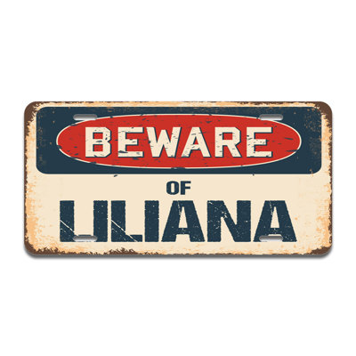 Beware of Liliana Aluminum Plate Frame