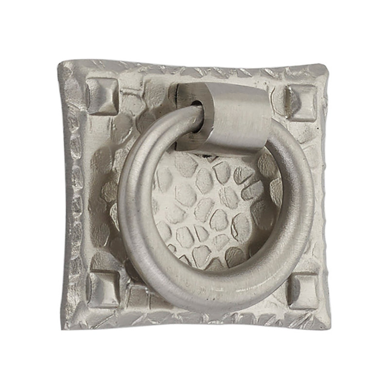 Hammered Ring Pull, Satin Nickel