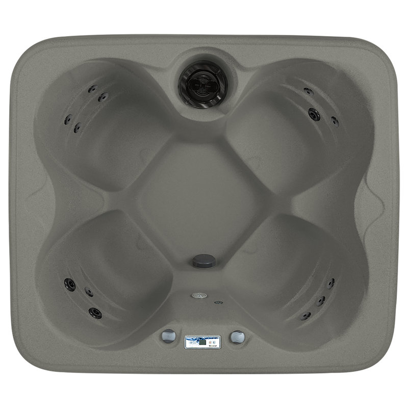 Lifesmart Spas LS100 110 Volt 4-Person 13-Jet Rectangle Plug and Play Hot Tub, Taupe